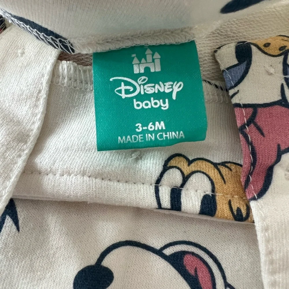 Disney Baby Mickey & Friends Shortall Overall Romper Outfit Set 3-6M